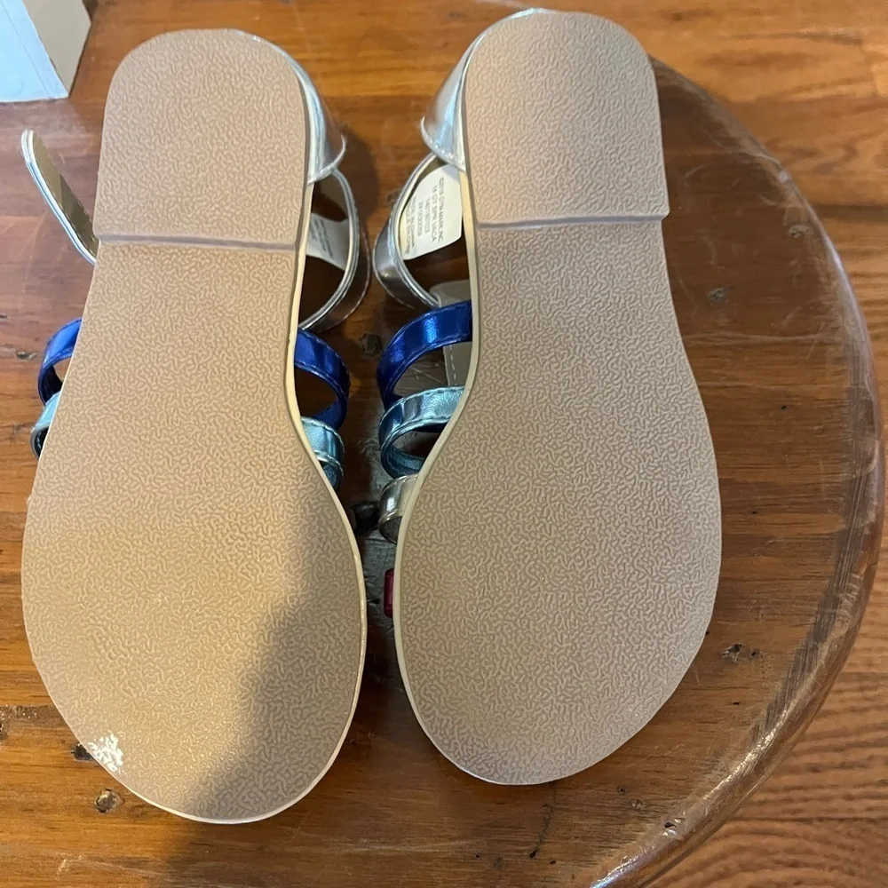 Gymboree toddler size 10 silver sandals, worn once